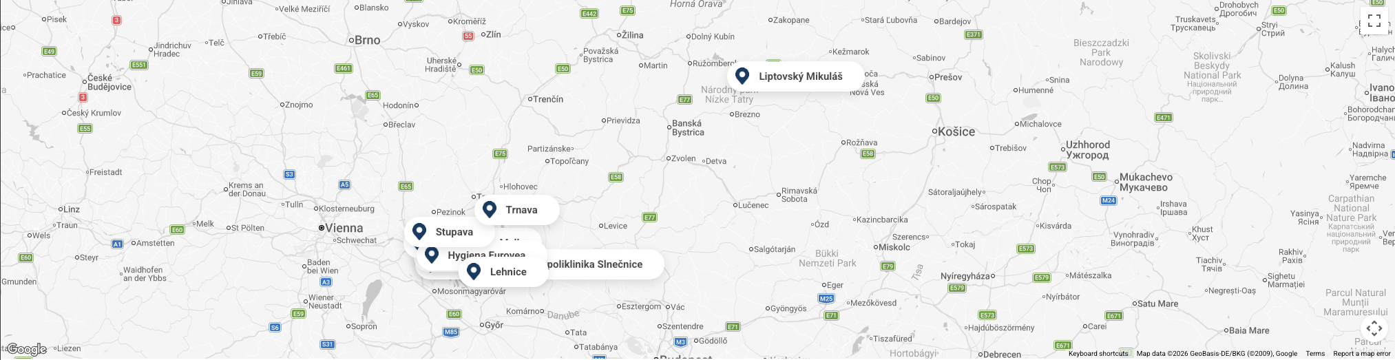 Mapa Slovenska